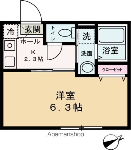 東急東横線 白楽駅 徒歩6分 2階建 築2年の間取り写真