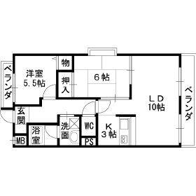 八尾市本町のマンションの間取り