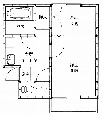 メゾンジュネスB棟の間取り