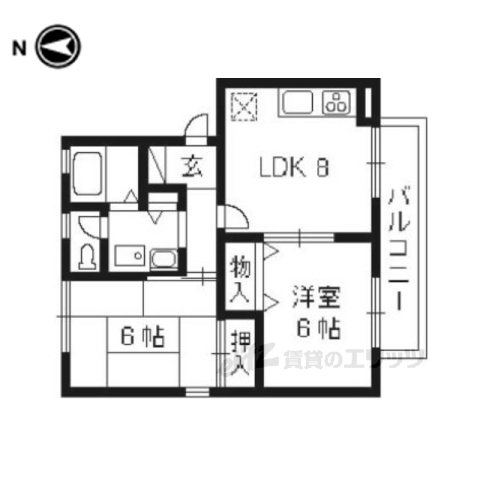 ハイカムール西賀茂の間取り