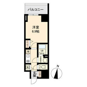 愛知県名古屋市中区丸の内１（マンション）の賃貸物件の間取り