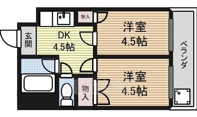 名古屋市中区新栄のマンションの間取り