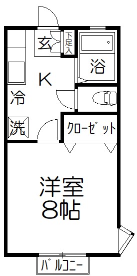 さいたま市桜区中島のアパートの間取り