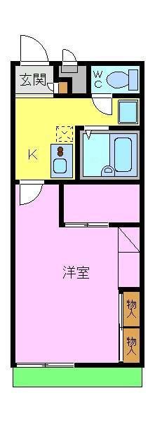 レオパレス外環富田林2の間取り