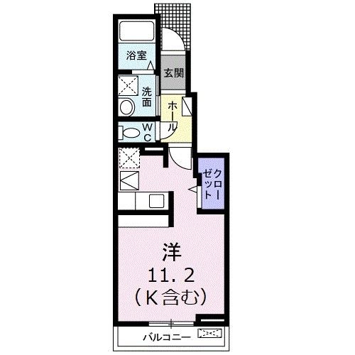 広島市安佐南区川内のアパートの間取り