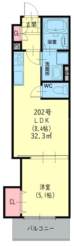 クリエオーレ巽東の間取り