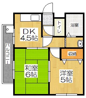 京都市山科区大宅関生町のマンションの間取り