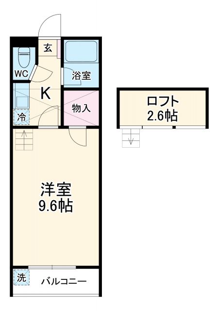 豊橋市細谷町のアパートの間取り