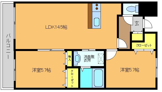 グランデポ大蔵IIの間取り