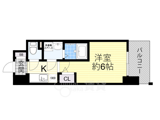 大阪市北区豊崎のマンションの間取り