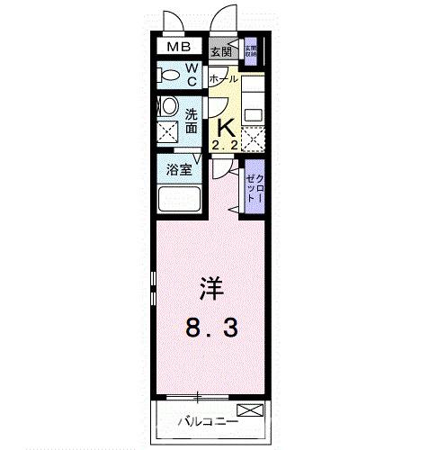 坂出市旭町のアパートの間取り