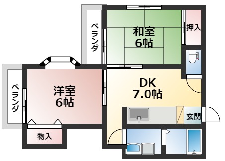 【サンハイツA（荻島様）の間取り】