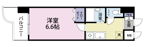 【シヨン北九大前の間取り】