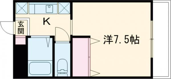 水戸市酒門町のアパートの間取り