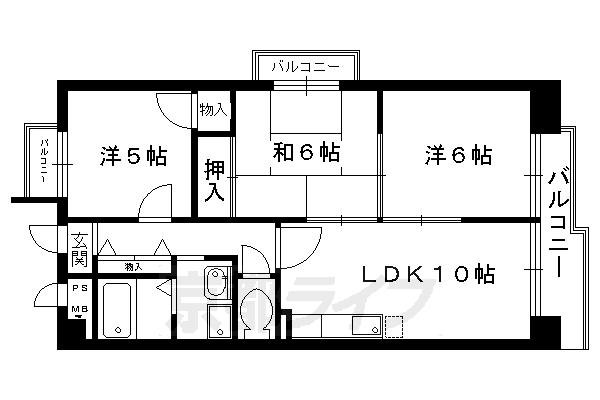 サニークレスト祥山の間取り