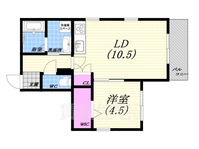 西宮市松並町のマンションの間取り