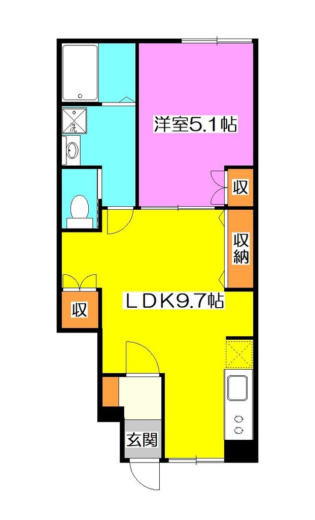 新座市新堀のアパートの間取り