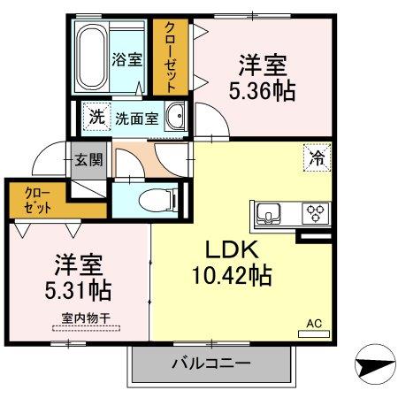 ベルフィーユ楠の間取り