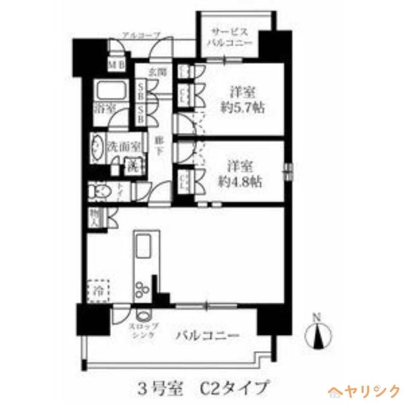 グランパセオ名駅那古野の間取り