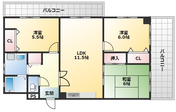 サンヴィラ千歳の間取り