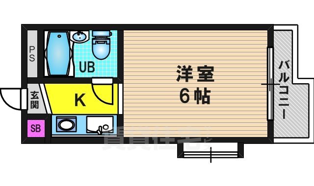 京都市西京区川島玉頭町のマンションの間取り