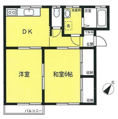 藤沢市片瀬海岸のアパートの間取り