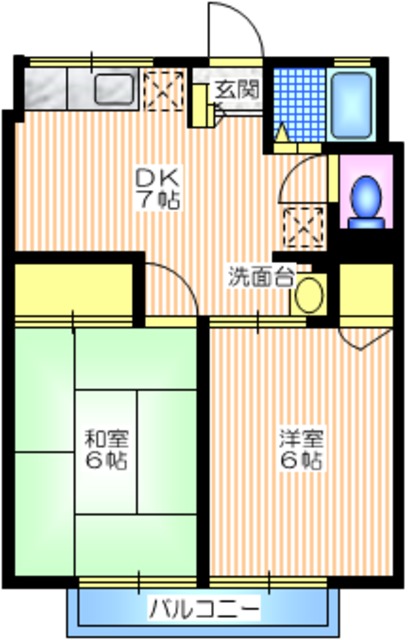 シティハイム　ベルメゾンＦの間取り