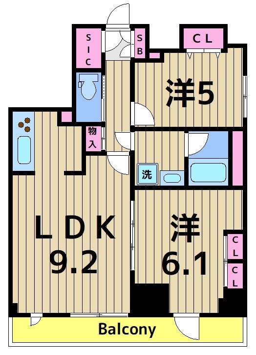 ARCOBALENO　TAKENOTSUKAの間取り