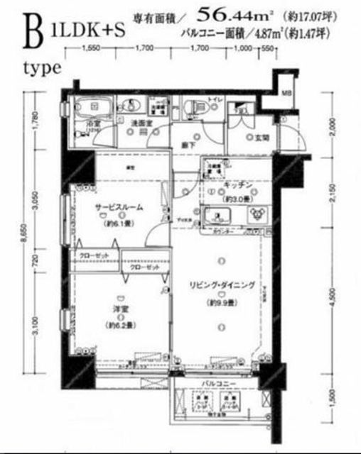 レガリアレジデンス南千住ウインドシティの間取り