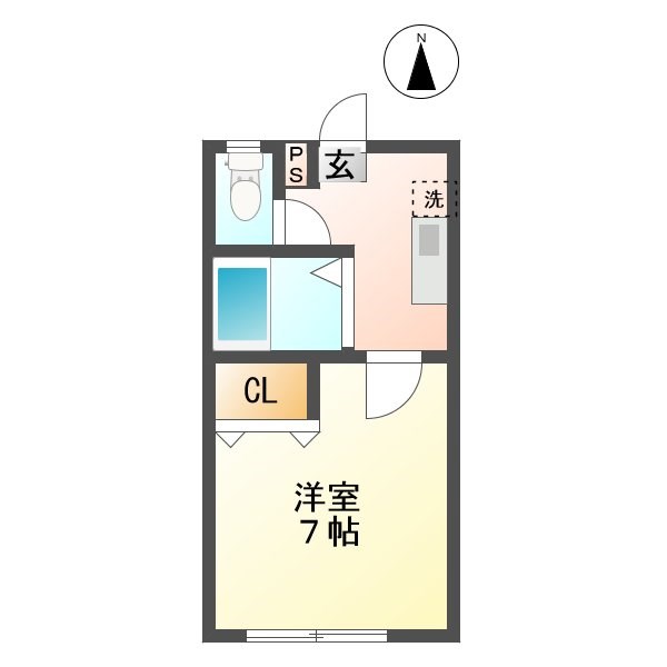 【上田市踏入のアパートの間取り】