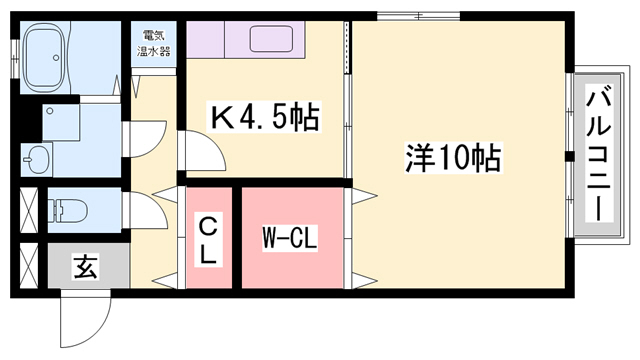 プランドール今在家　A棟の間取り