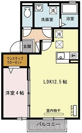 川西市平野のアパートの間取り