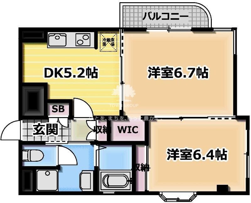 港区芝のマンションの間取り