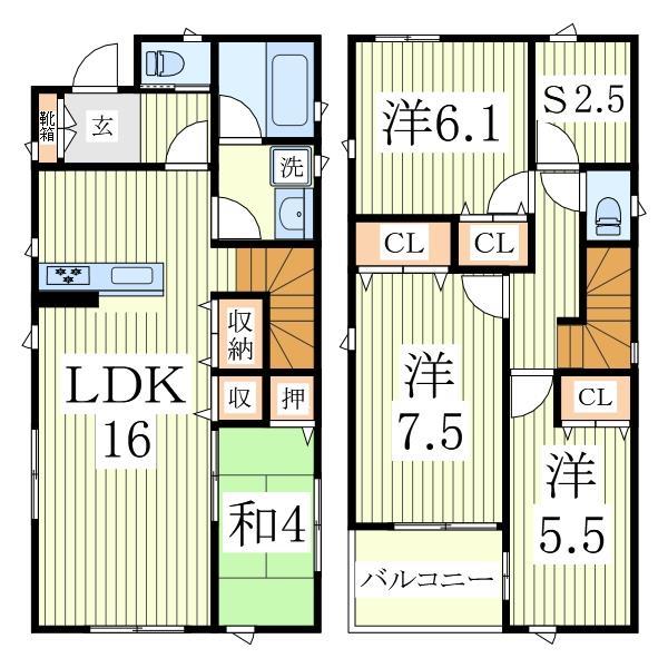 千葉県我孫子市中峠（一戸建）の賃貸物件の間取り