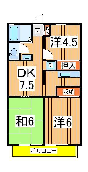 パールハイツ岩井の間取り