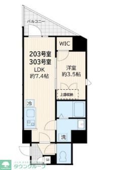 新宿区大京町のマンションの間取り