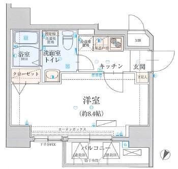 【千代田区一番町のマンションの間取り】