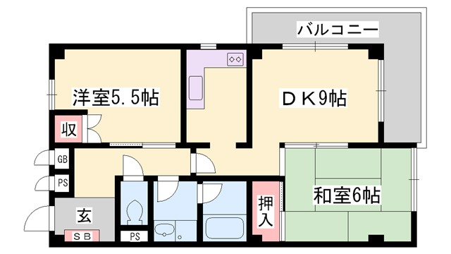 セントラル向陽台の間取り