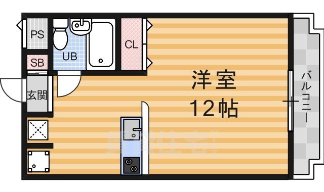 京都市山科区御陵大津畑町のマンションの間取り