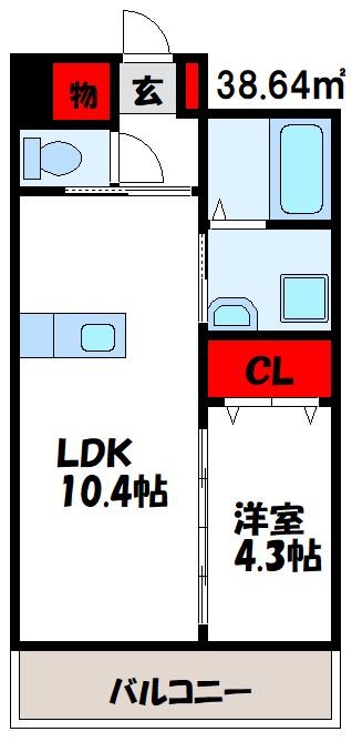 【古賀市千鳥のマンションの間取り】