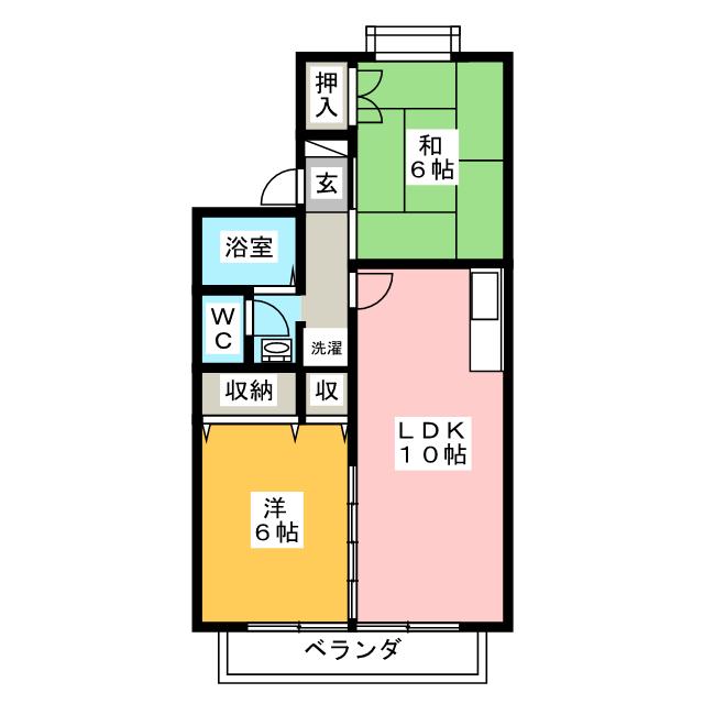 カーサデーリア花園の間取り