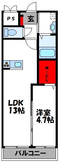 福津市日蒔野のマンションの間取り