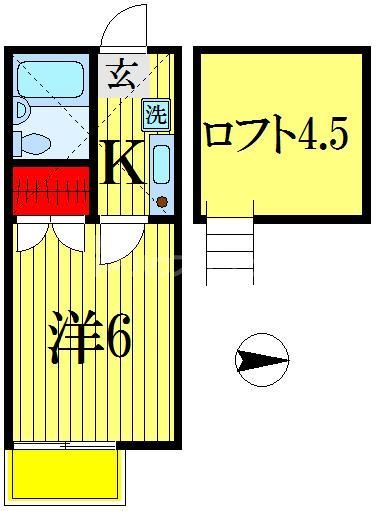 【市川市二俣のアパートの間取り】