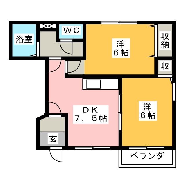 デュオクール　　１の間取り