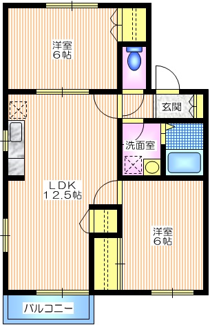 カサベルデＡ・Ｂの間取り