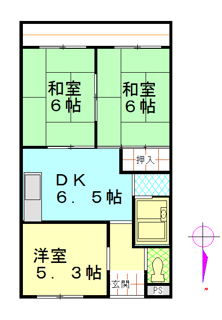 葛飾区西水元のアパートの間取り