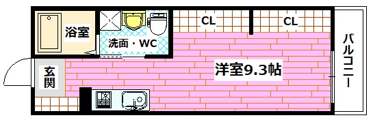 安芸郡海田町石原のアパートの間取り