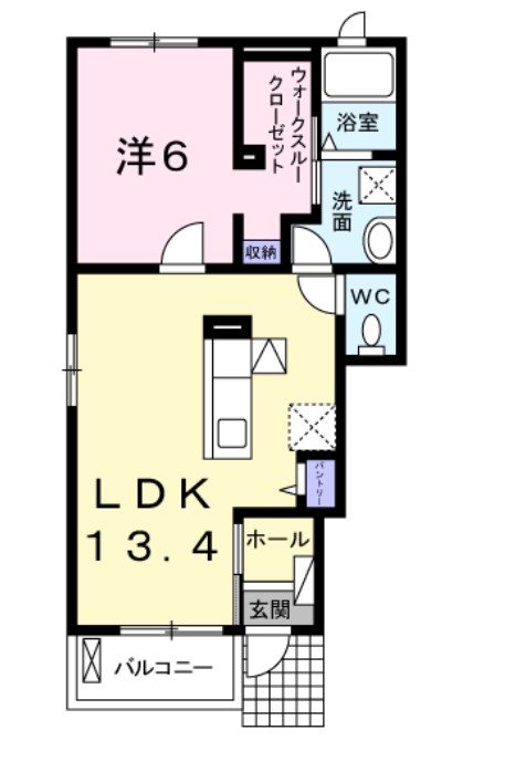 三井郡大刀洗町大字高樋のアパートの間取り