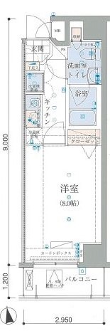 台東区小島のマンションの間取り