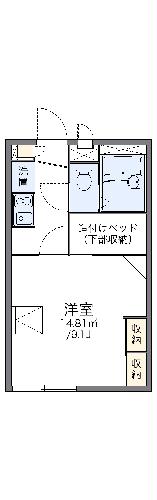 レオパレスＷａｖｅの間取り